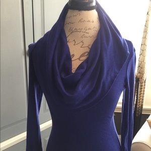 Michael Stars Royal Blue Convertible Cowl Neck